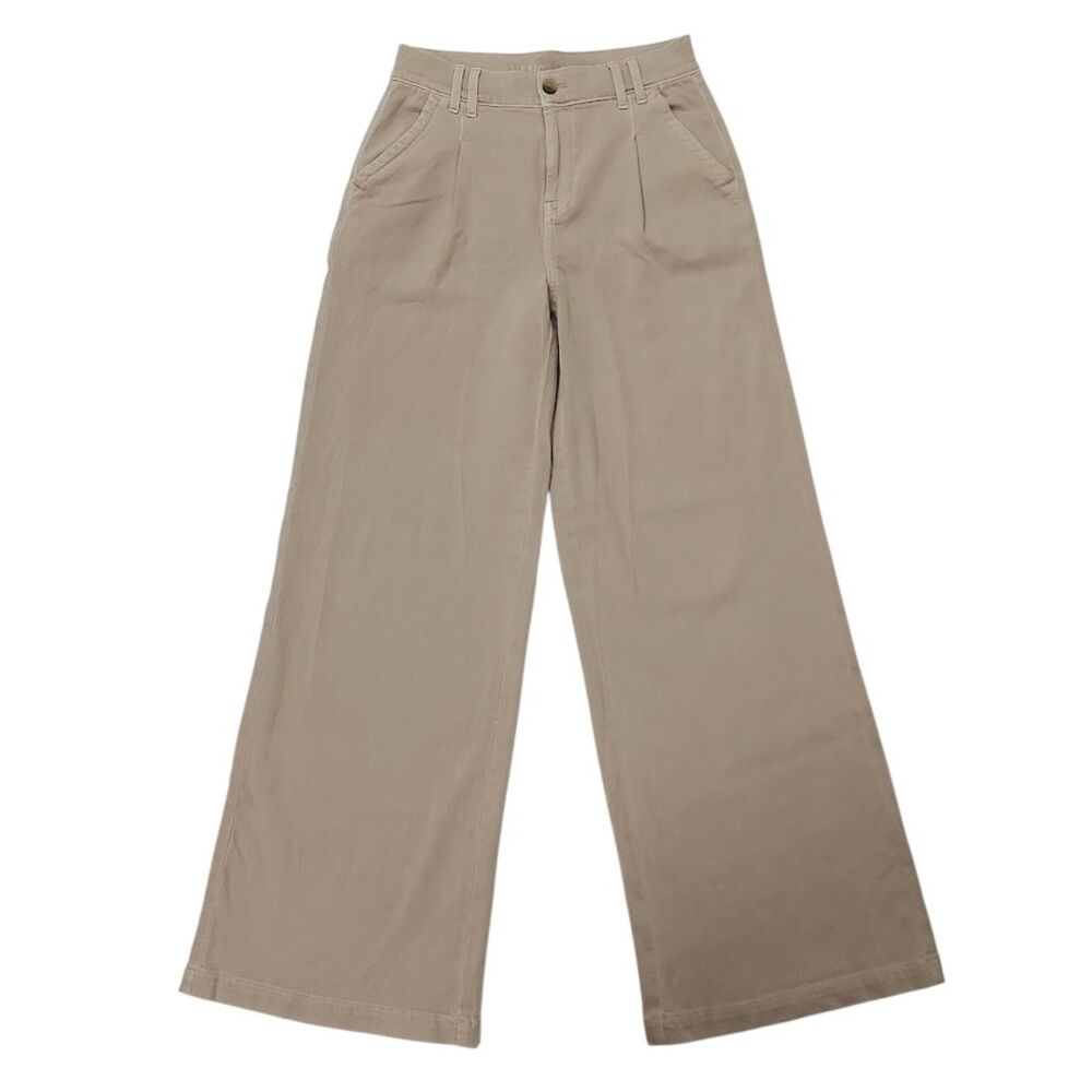 American Eagle Super High Rise Wide Leg Pants Womens 2 Brown Baggy Relaxed Fit